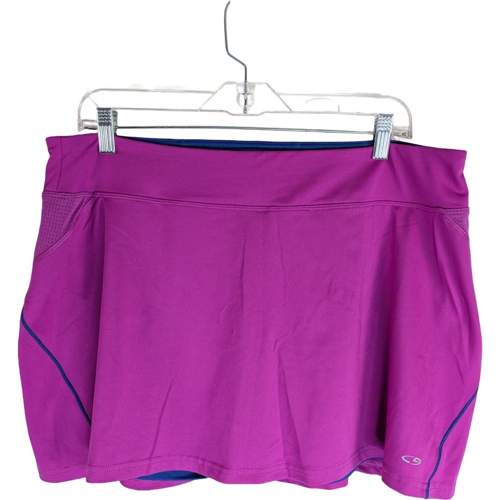 Champion Skort Womens XXL Purple Athletic Activewear Mesh Built-in Shorts 89707